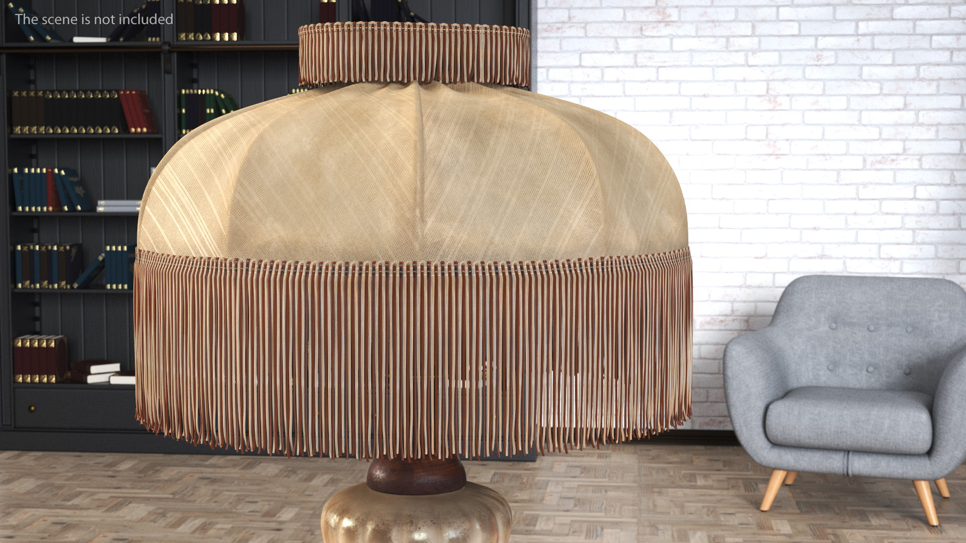 3D Old Dirty Vintage Table Lamp model