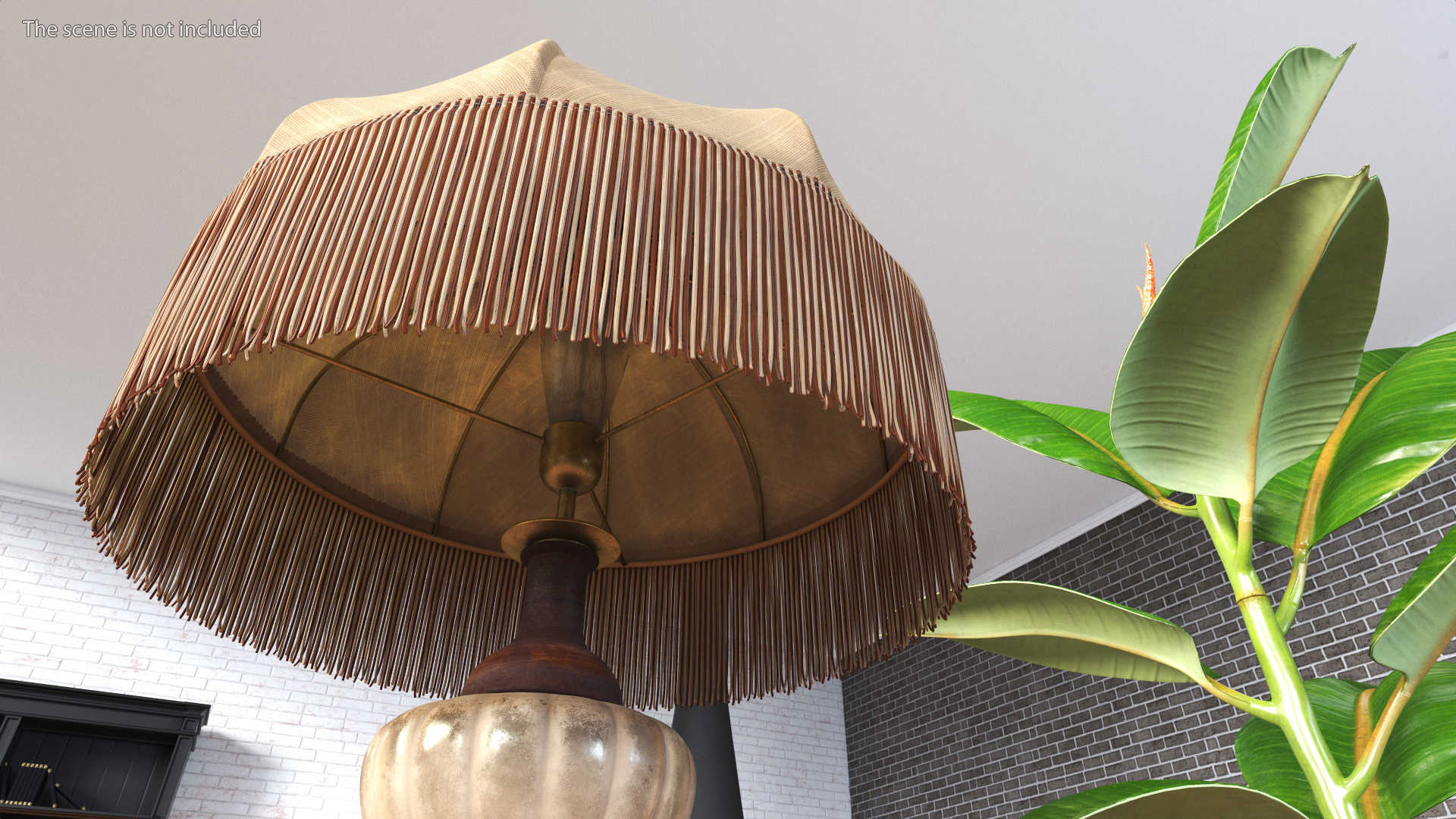 3D Old Dirty Vintage Table Lamp model