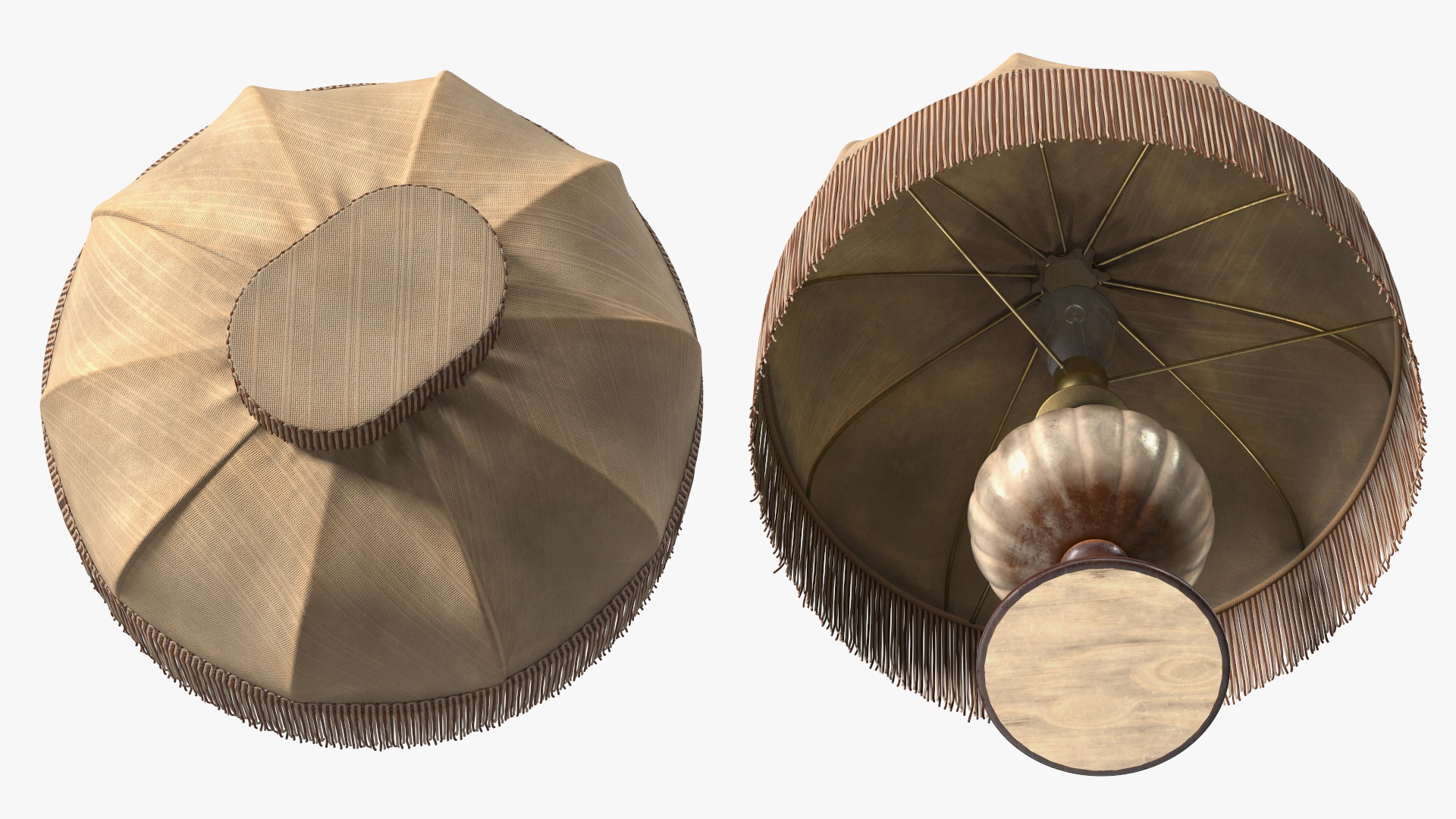 3D Old Dirty Vintage Table Lamp model