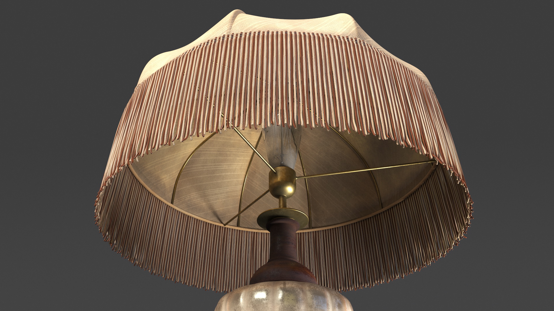 3D Old Dirty Vintage Table Lamp model