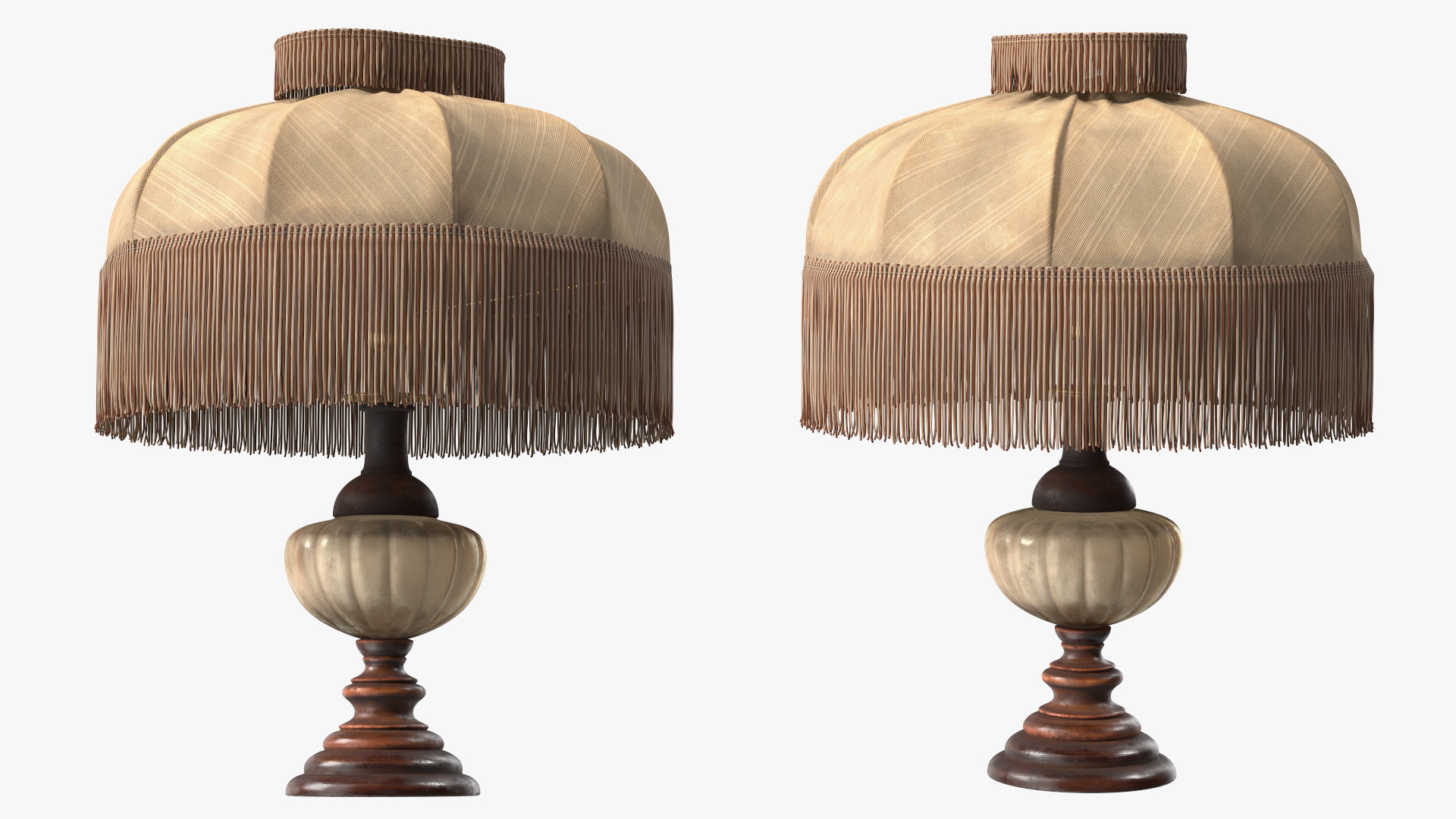 3D Old Dirty Vintage Table Lamp model