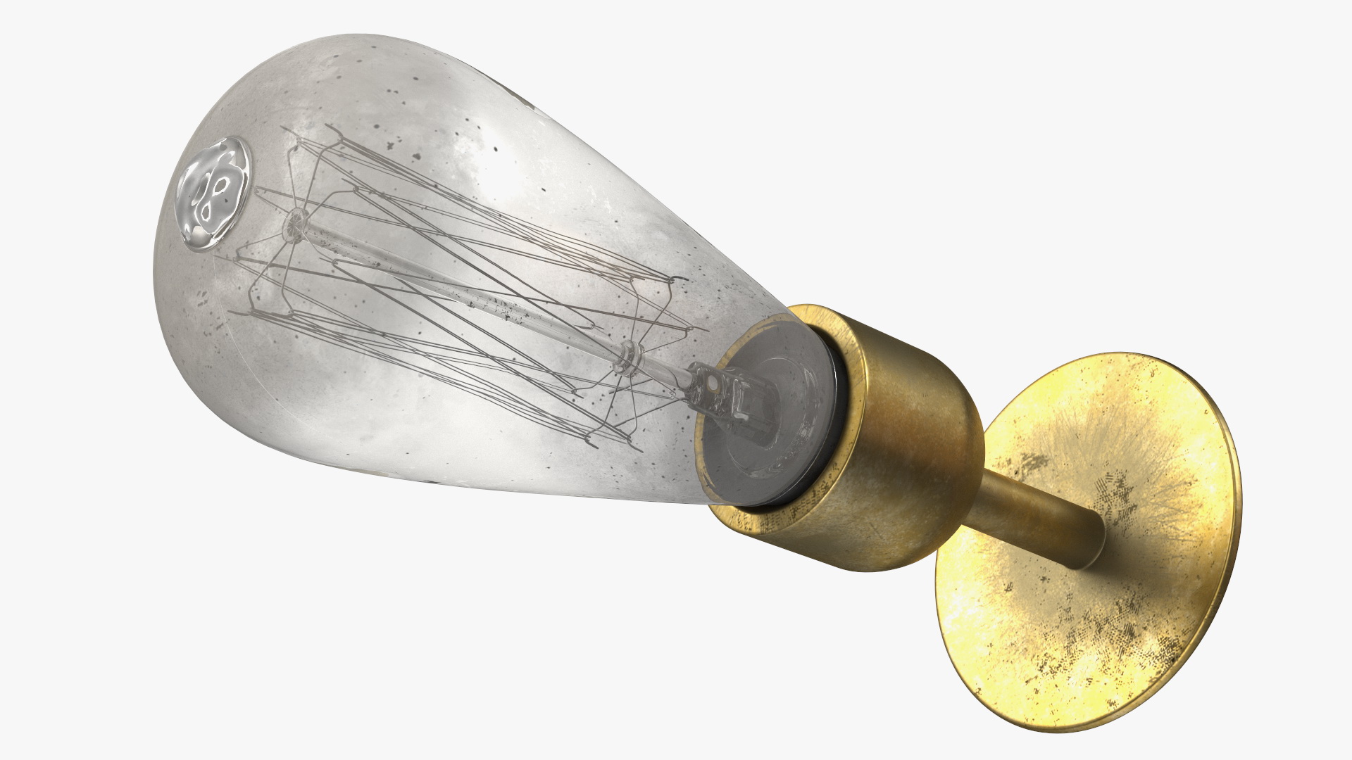 3D Old Dirty Vintage Table Lamp model