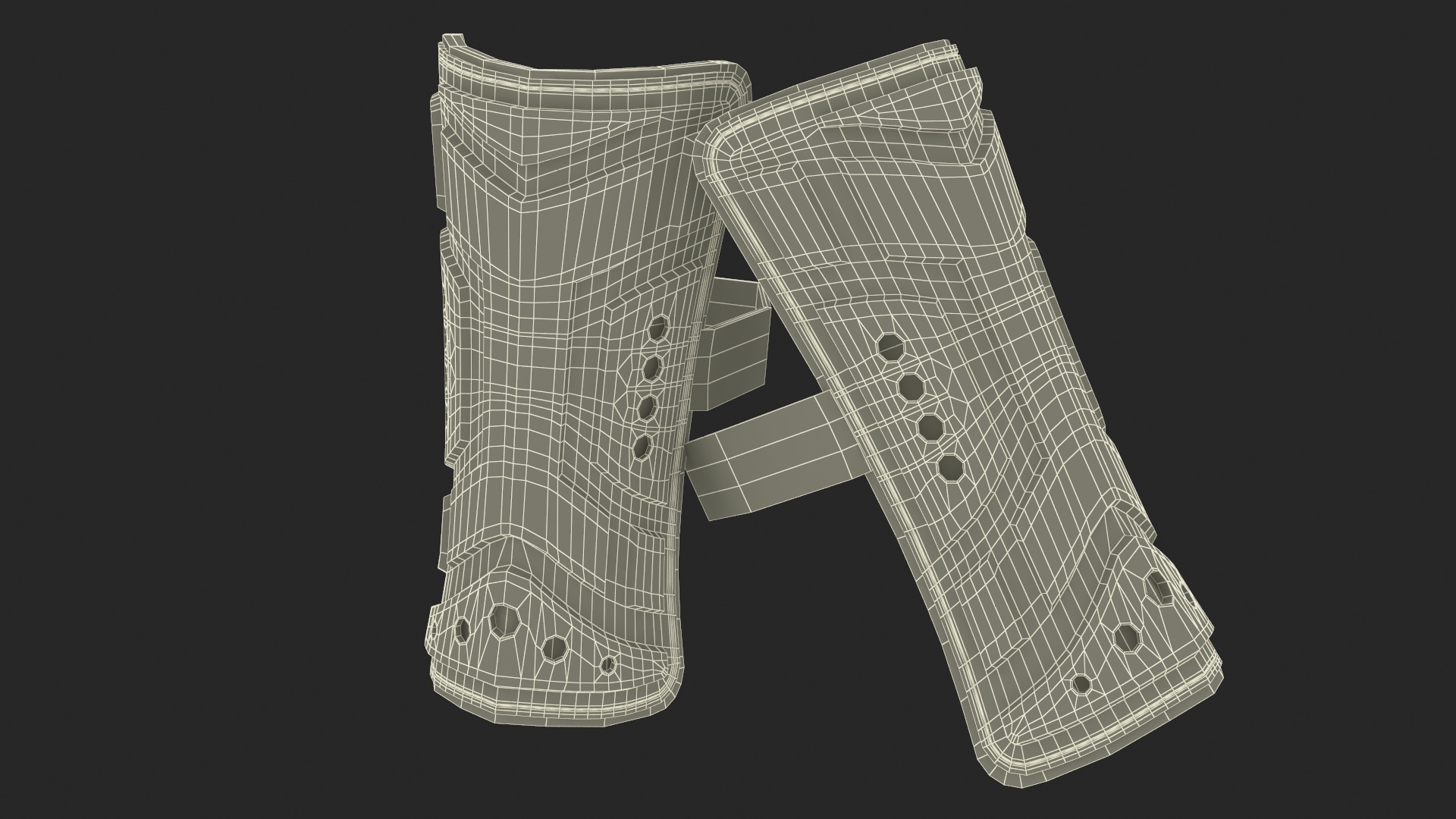Hockey Goalie Leg Pads 3D