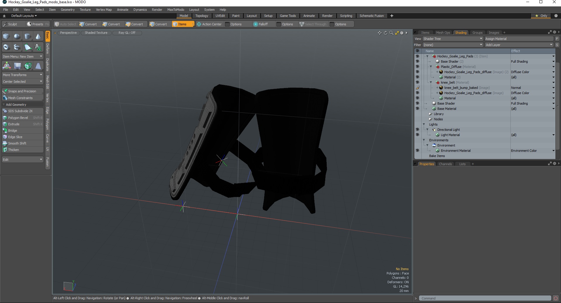 Hockey Goalie Leg Pads 3D