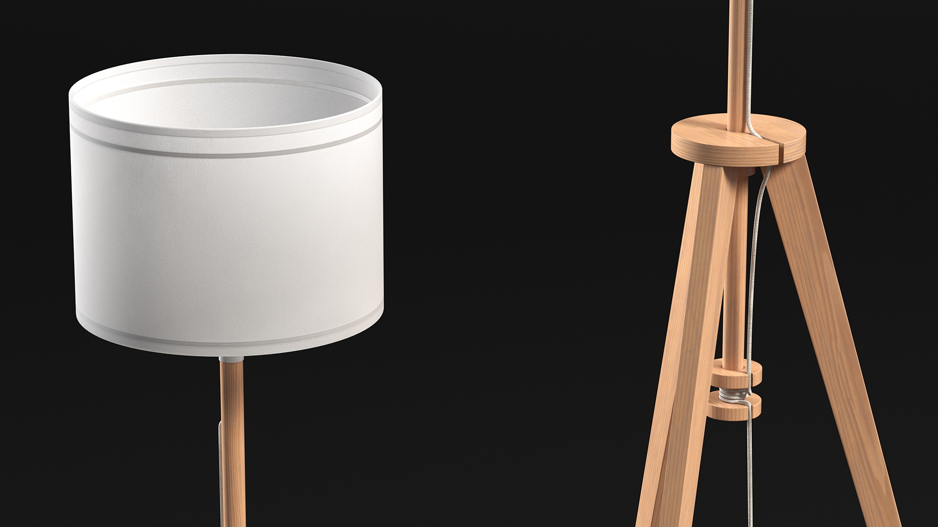 3D model Wood Floor Lamp