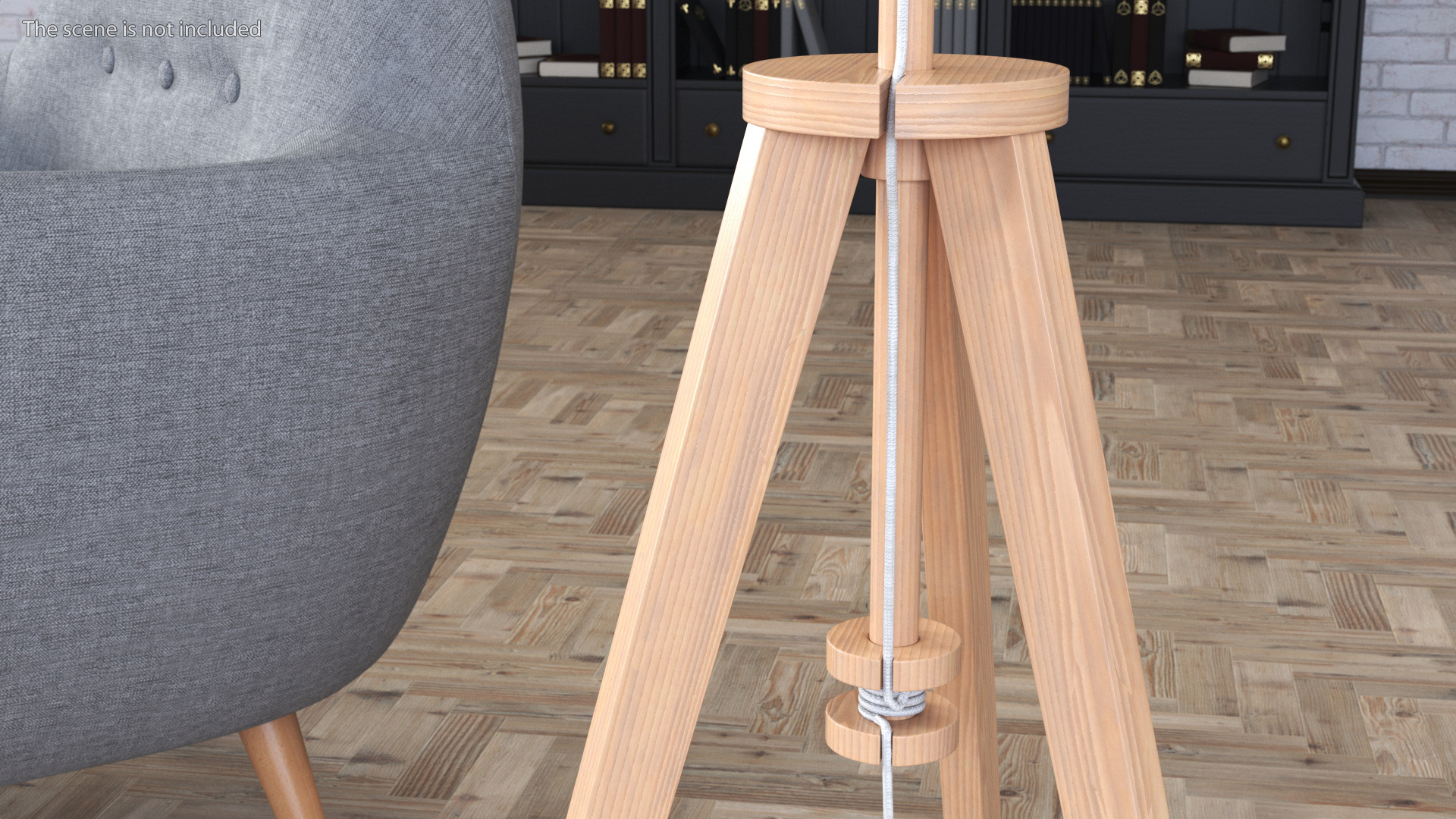3D model Wood Floor Lamp