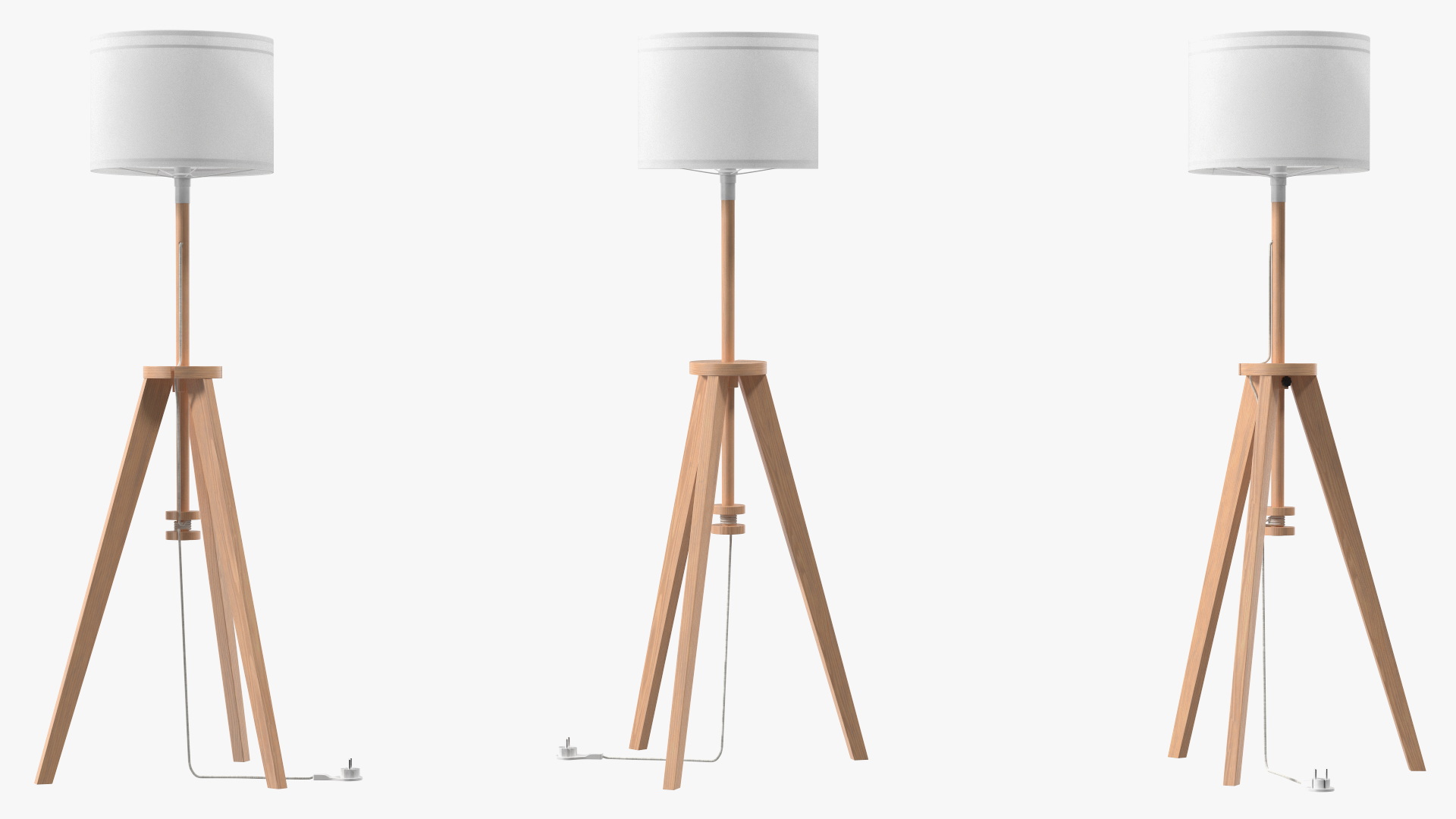 3D model Wood Floor Lamp