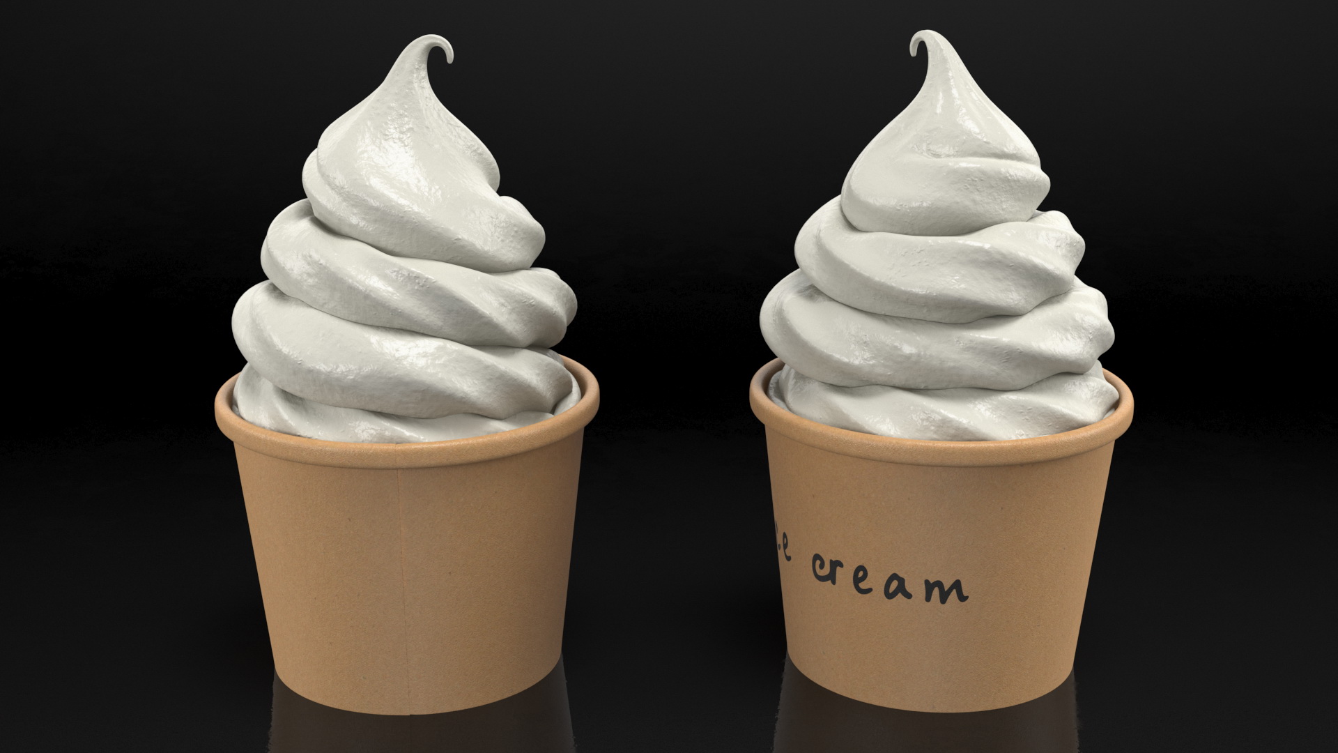 Ice Cream Cup White 3D model