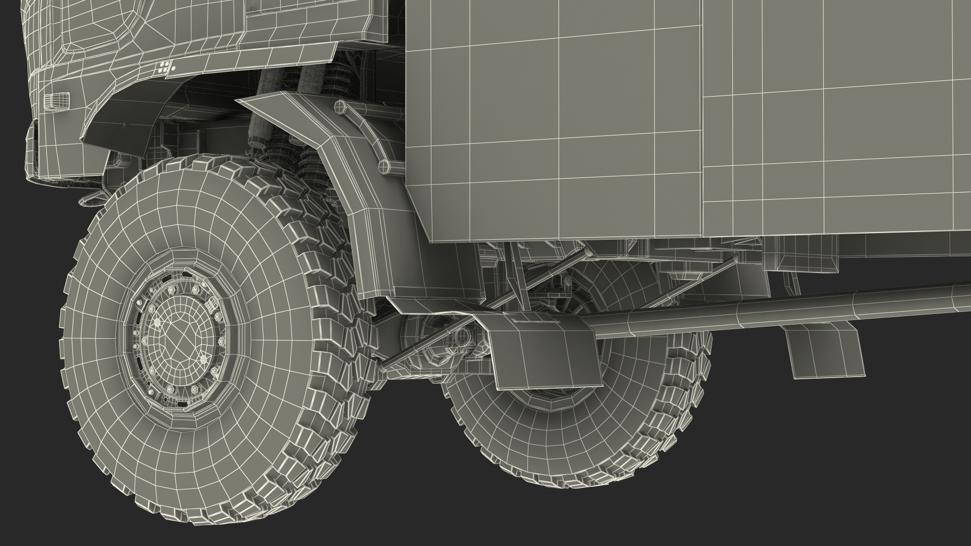 Rally Truck Hino Ranger Lights On Simple Interior 3D model