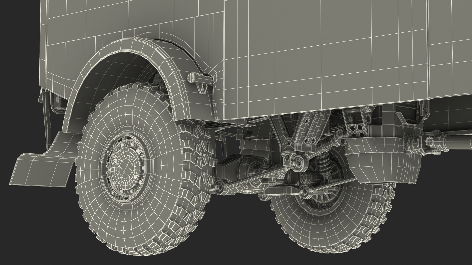 Rally Truck Hino Ranger Lights On Simple Interior 3D model