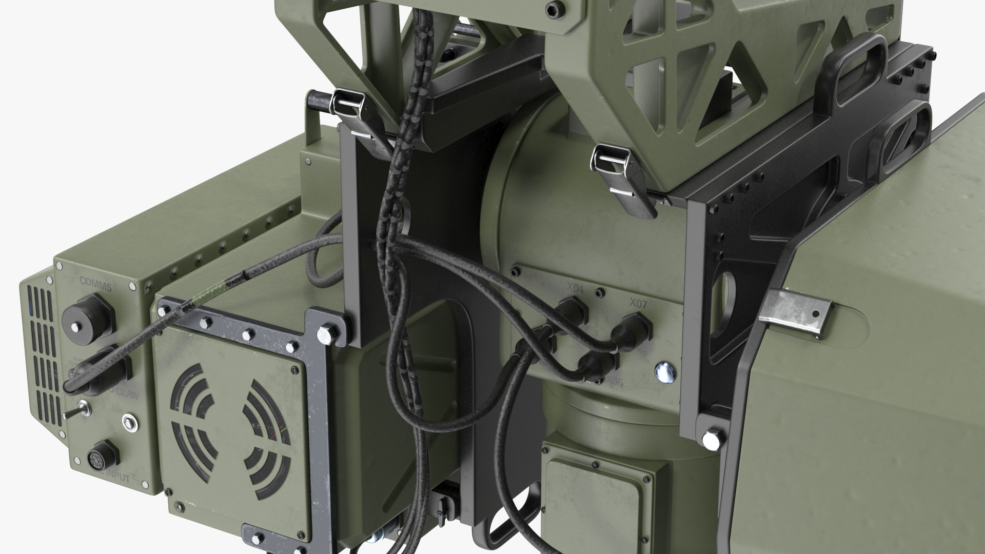 3D model Anti UAV Electro Optical System and Directional RF Inhibitor