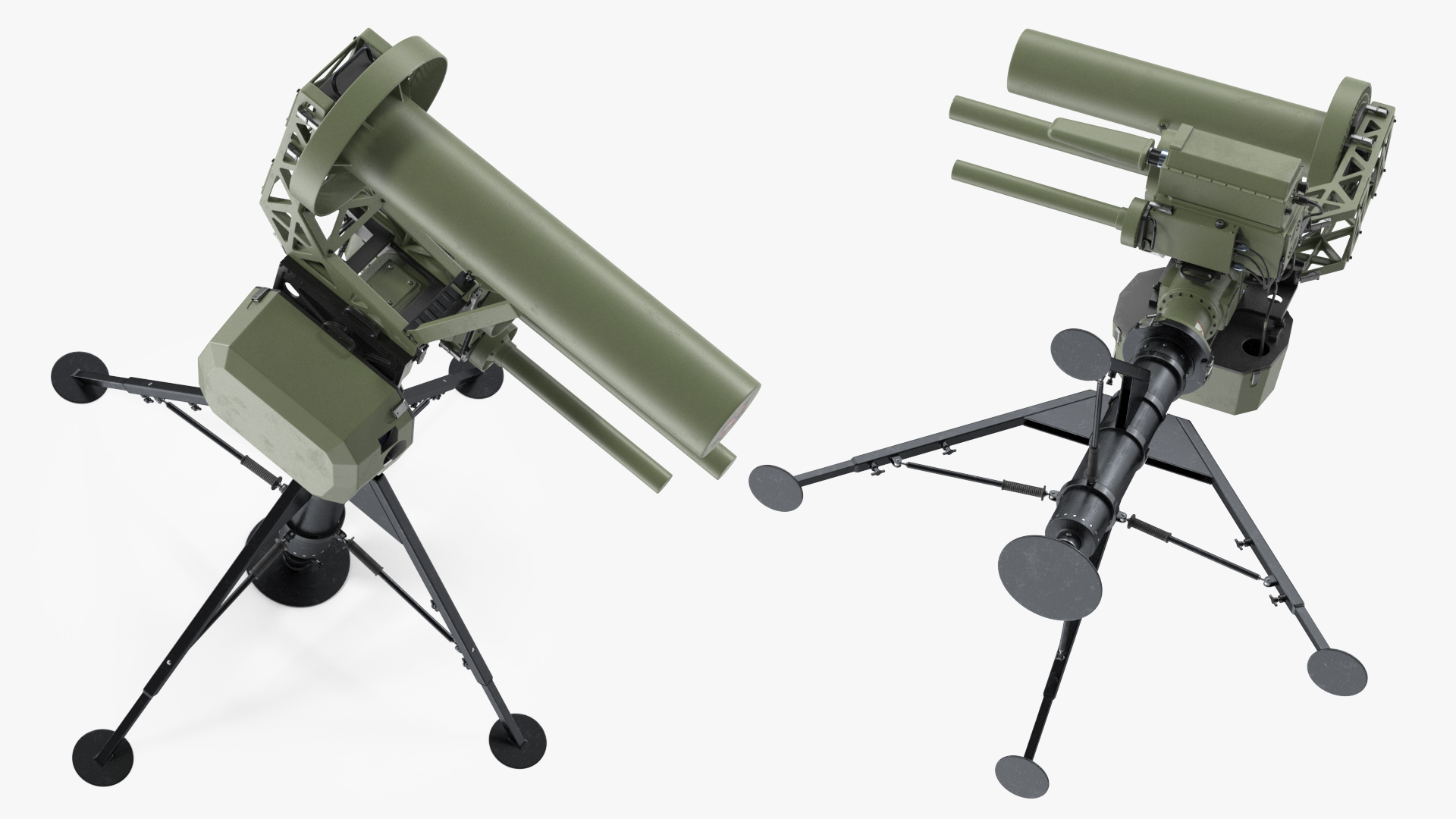3D model Anti UAV Electro Optical System and Directional RF Inhibitor