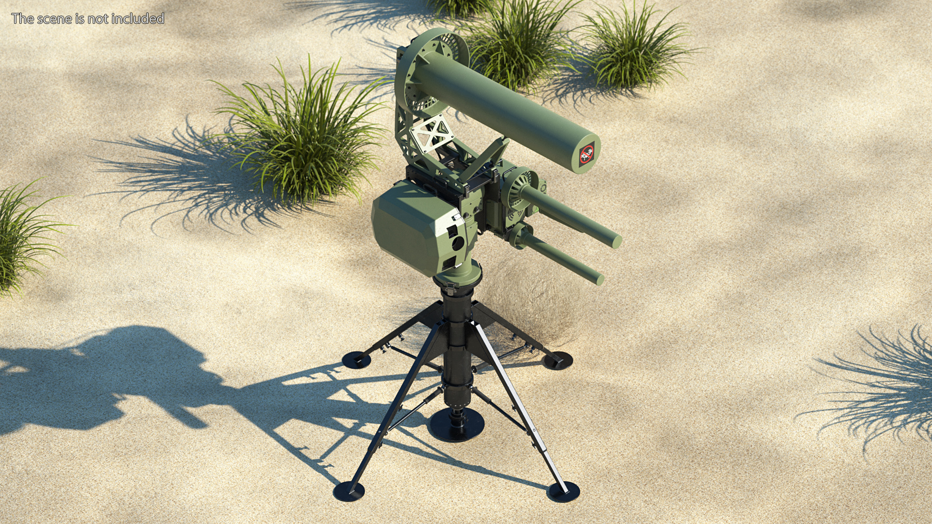 3D model Anti UAV Electro Optical System and Directional RF Inhibitor
