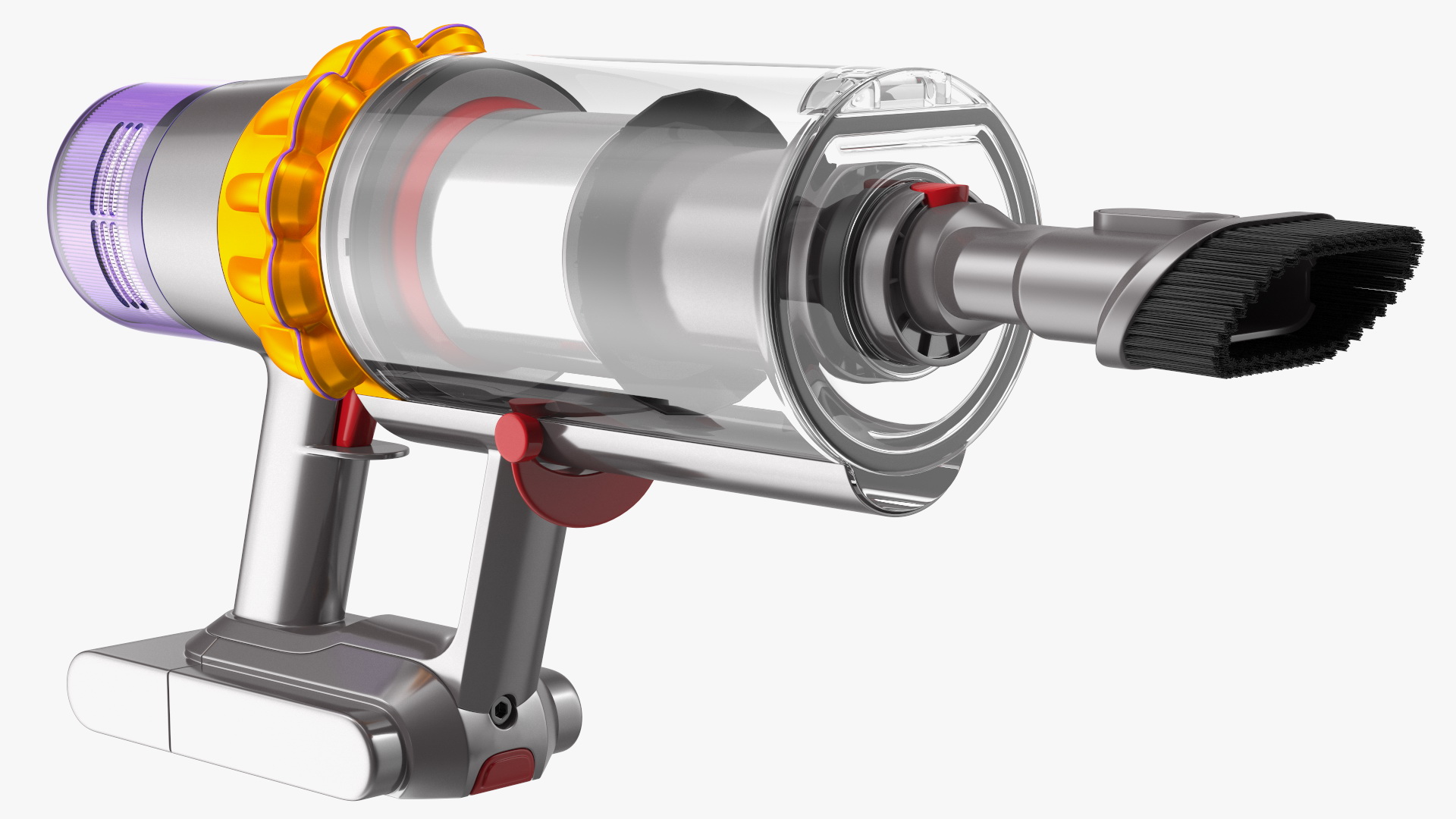 3D model Dyson V15 Cordless Vacuum Cleaner with Combi Brush