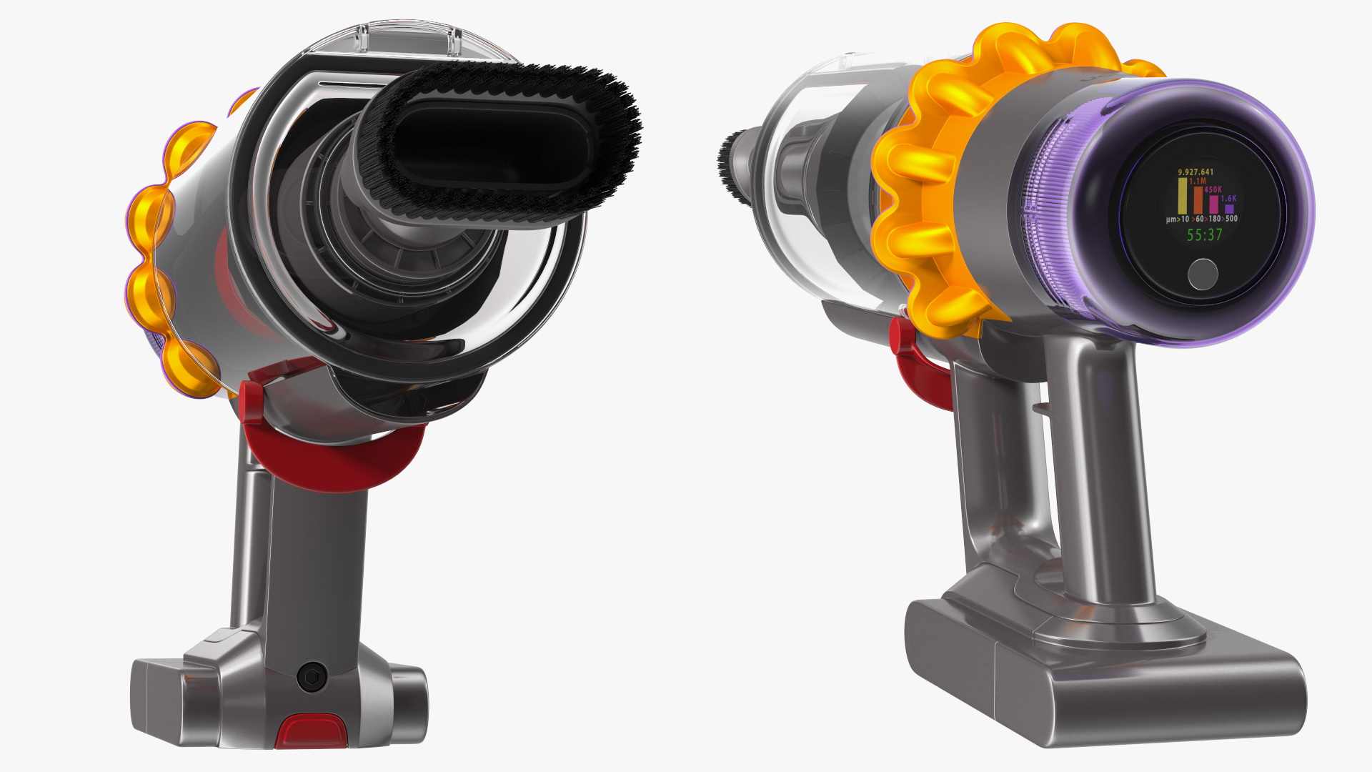 3D model Dyson V15 Cordless Vacuum Cleaner with Combi Brush