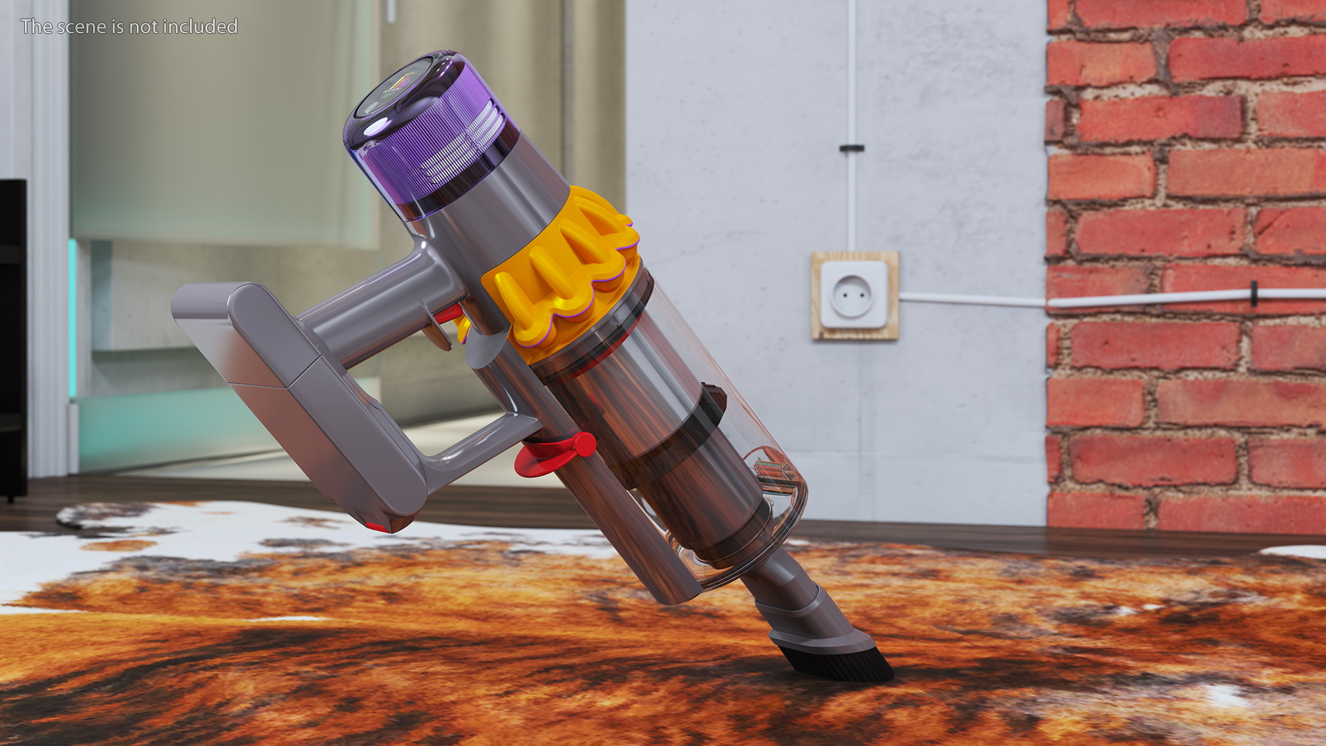 3D model Dyson V15 Cordless Vacuum Cleaner with Combi Brush