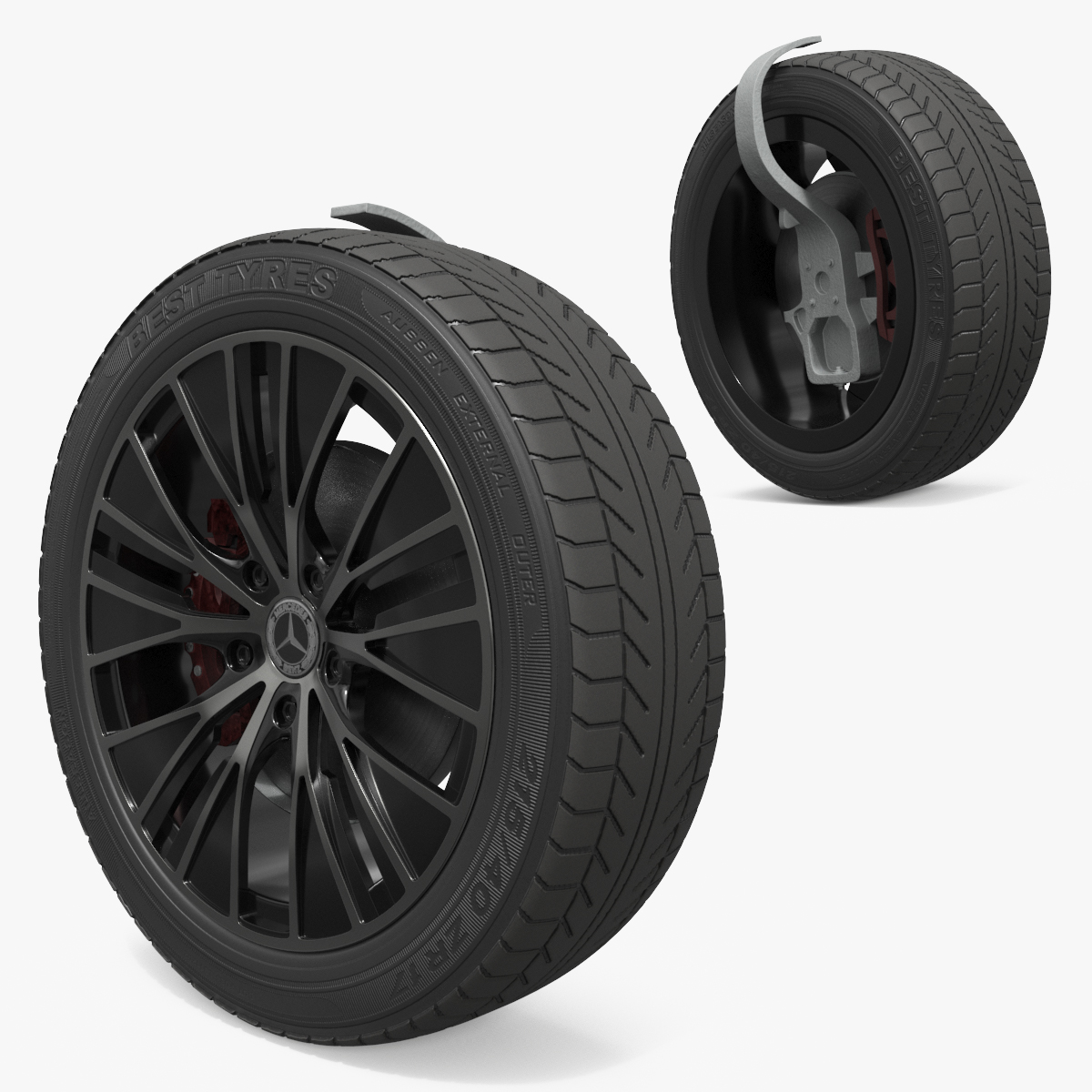 Mercedes-Benz GLC Multi Spoke Alloy Wheel 3D model preview