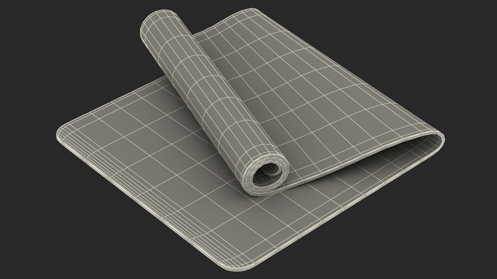 3D model Yoga Mat Folded Pink