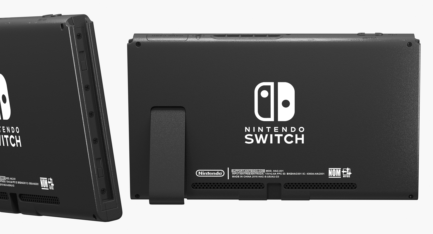 3D Nintendo Switch with Gray Joy Con model