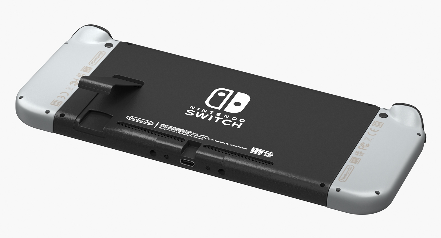 3D Nintendo Switch with Gray Joy Con model