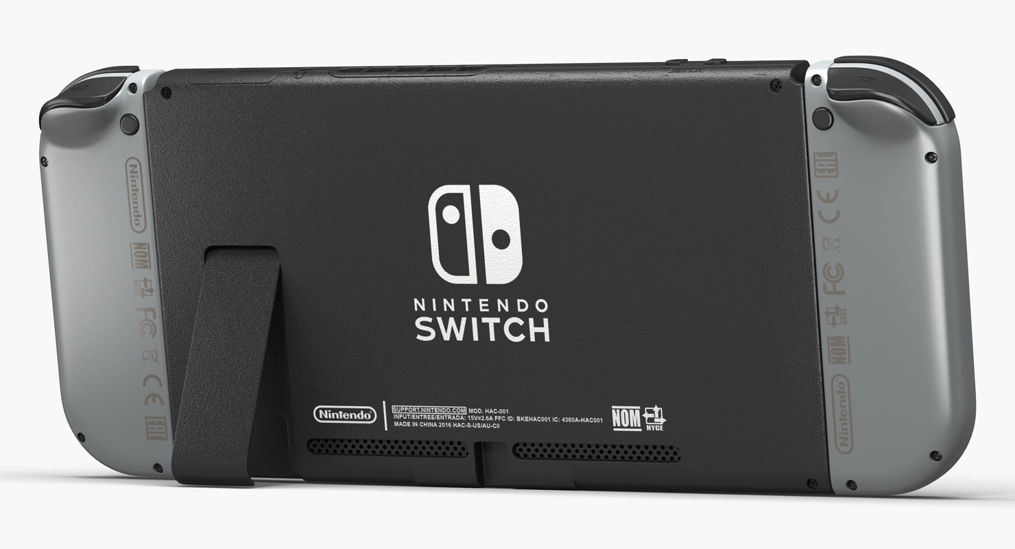 3D Nintendo Switch with Gray Joy Con model