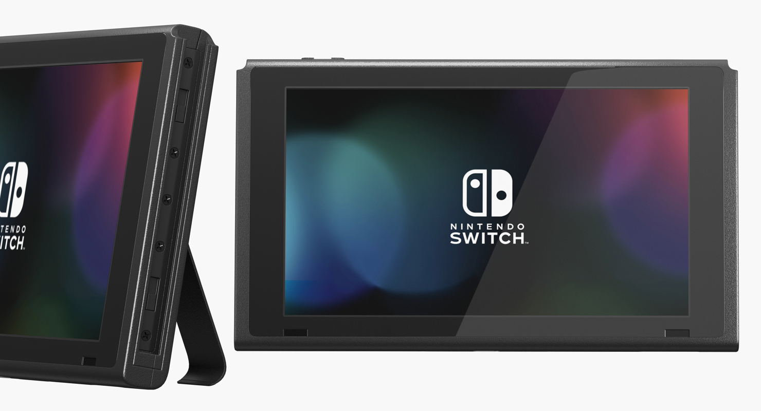 3D Nintendo Switch with Gray Joy Con model