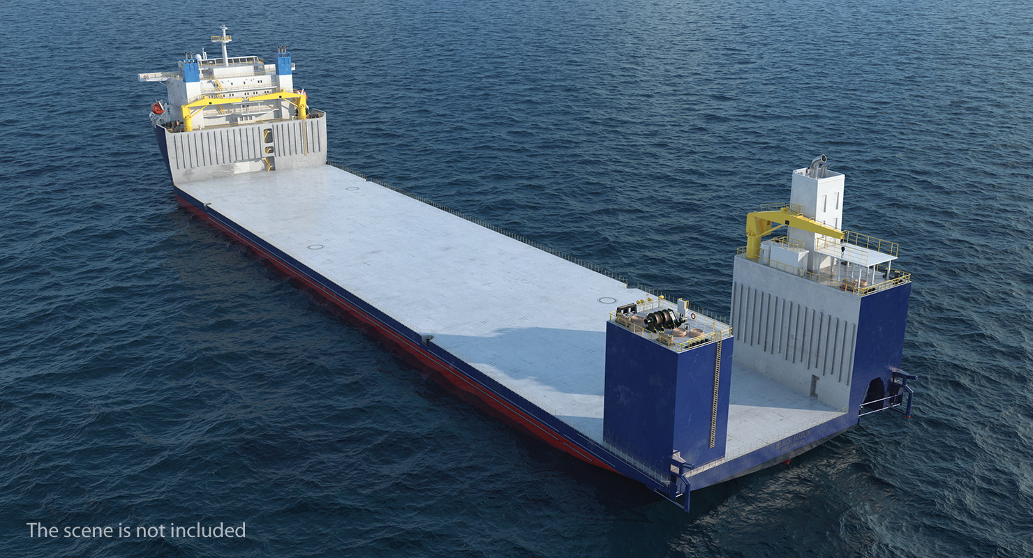 Heavy Lift Vessel Rigged 3D model