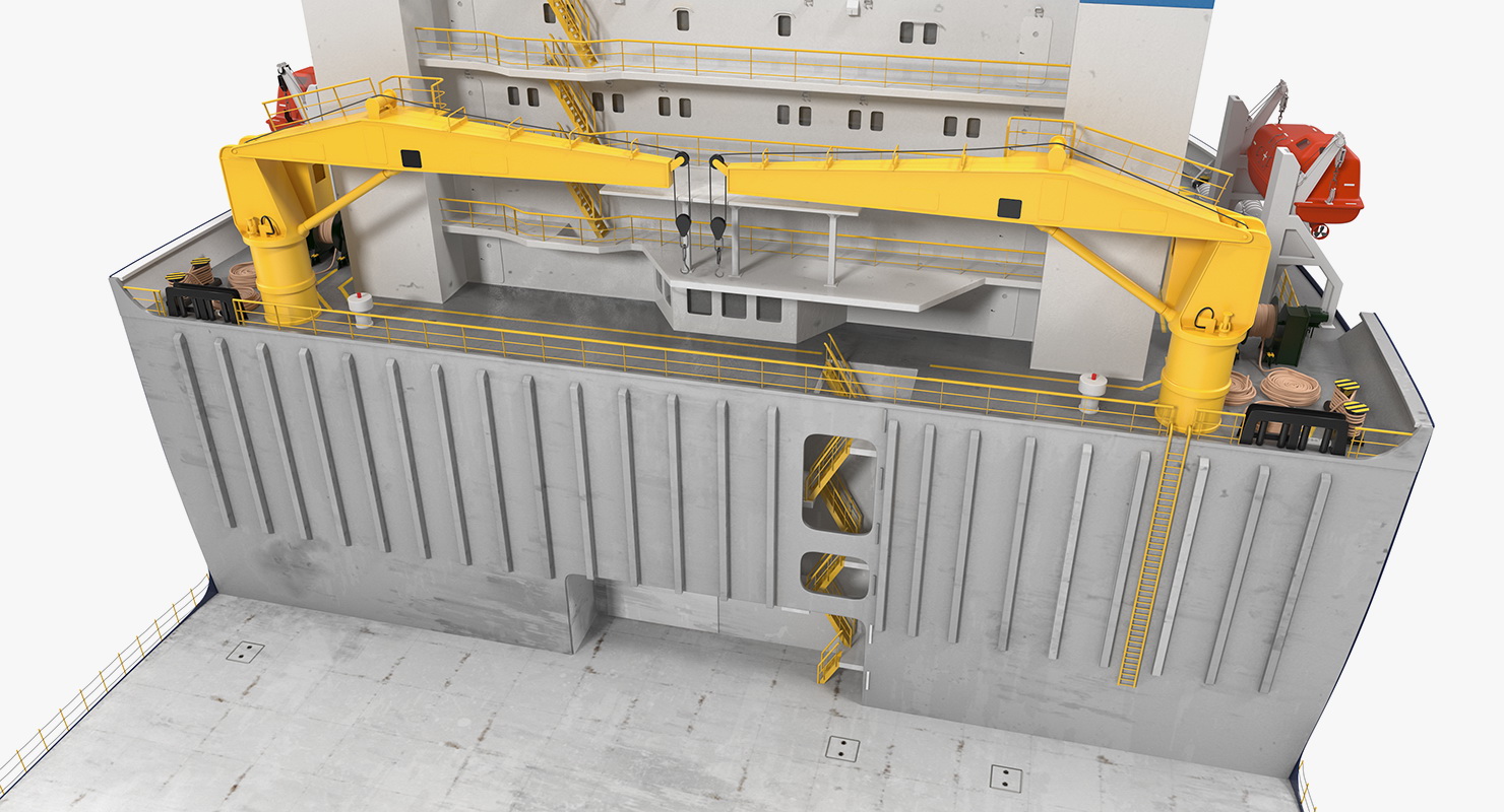 Heavy Lift Vessel Rigged 3D model