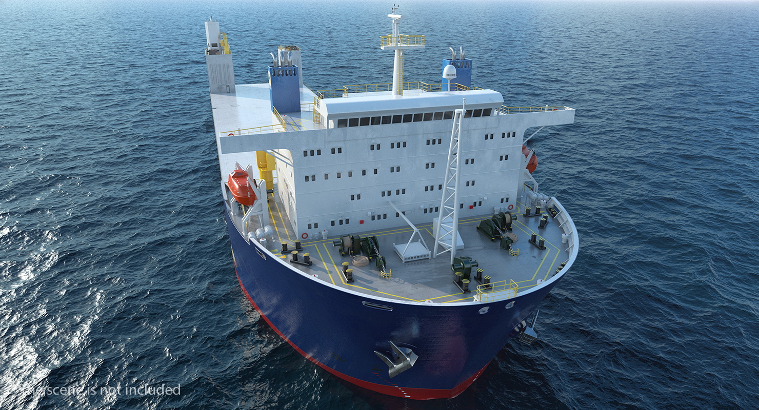 Heavy Lift Vessel Rigged 3D model