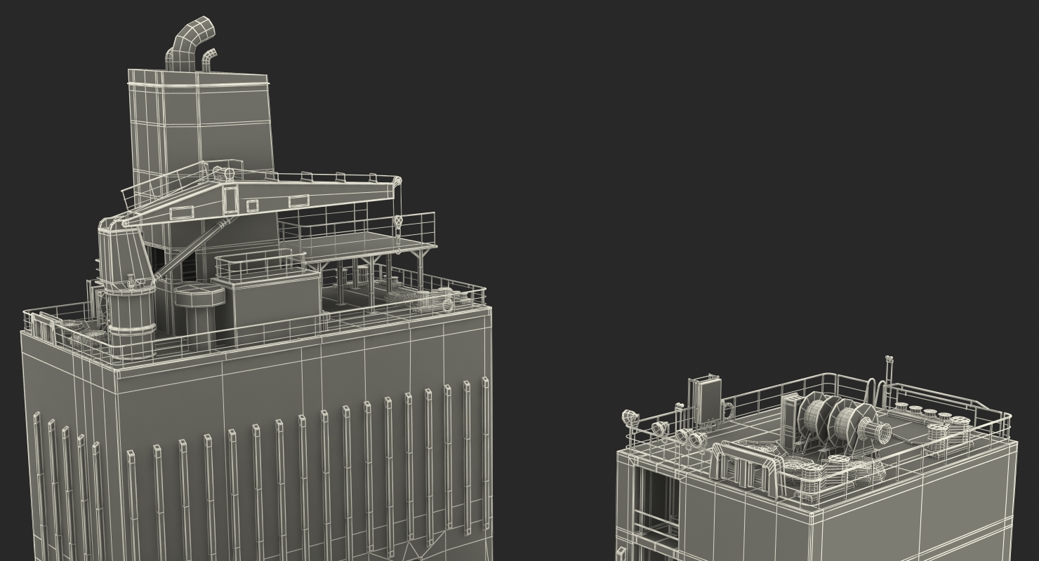 Heavy Lift Vessel Rigged 3D model