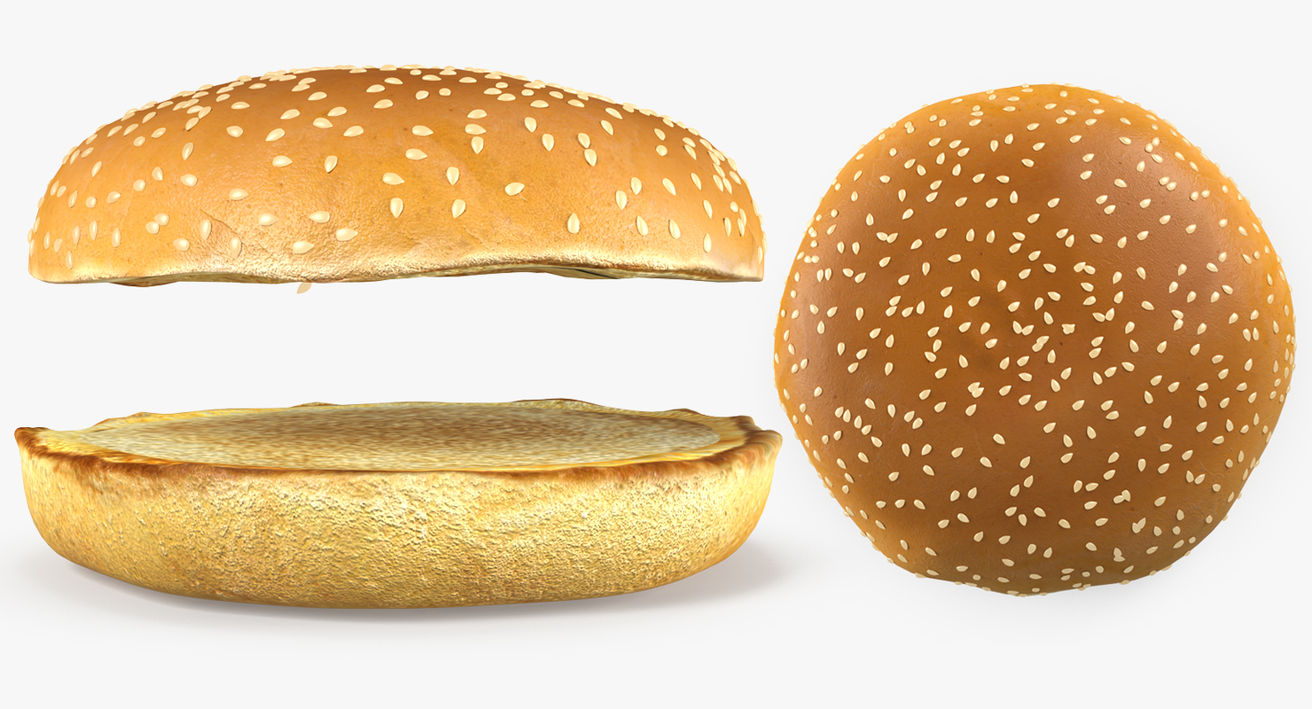 3D Hamburger Bun model