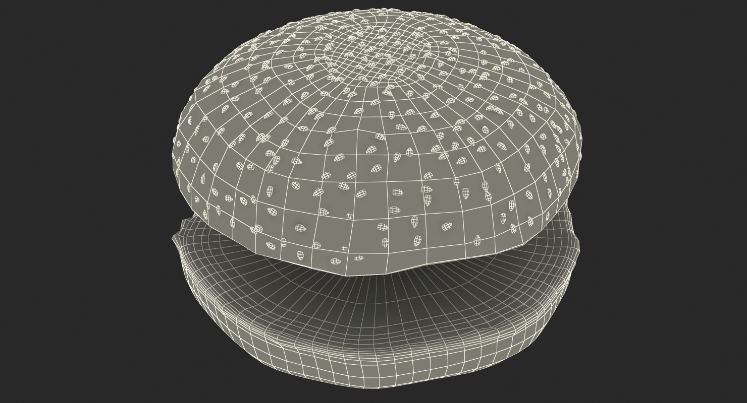 3D Hamburger Bun model
