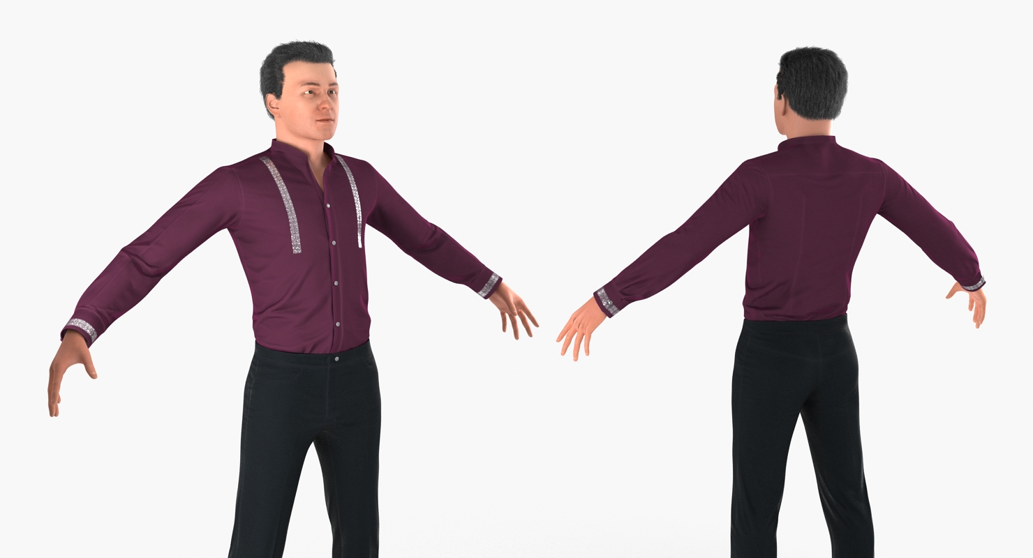 3D Male Figure Skater model