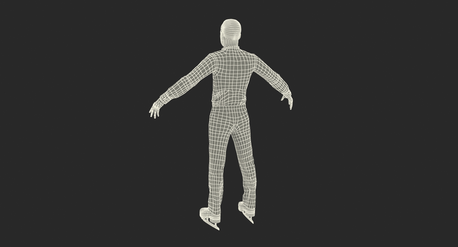 3D Male Figure Skater model