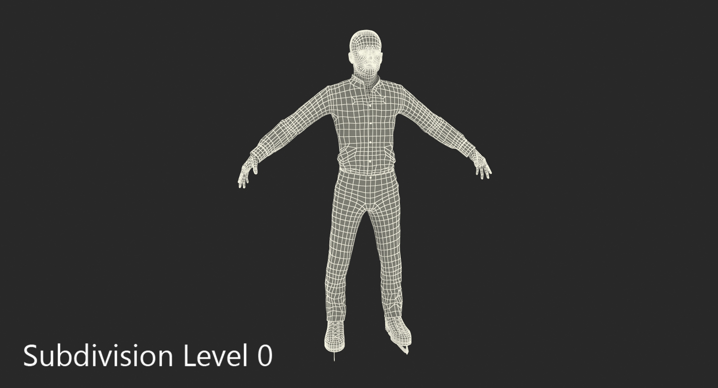 3D Male Figure Skater model