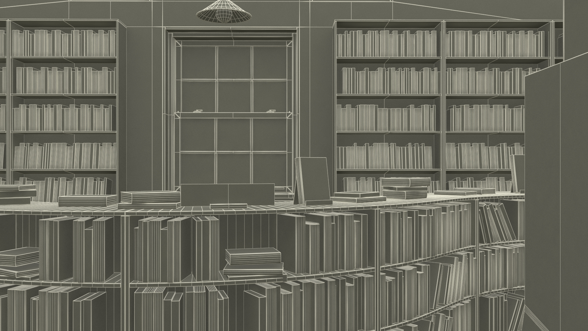 Book Store Interior 3D model