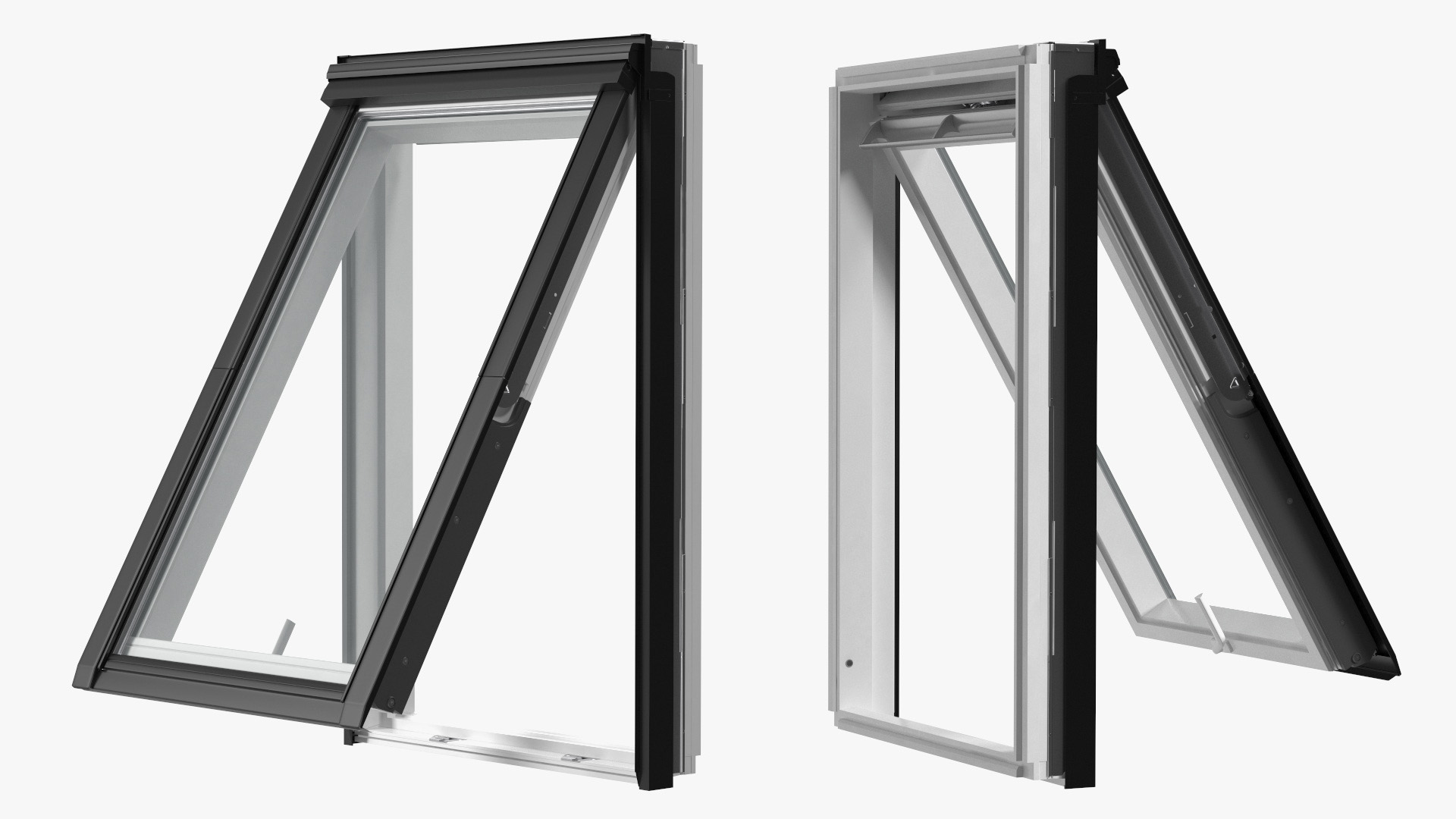 Roof Window Open 118 x 188 cm 3D model
