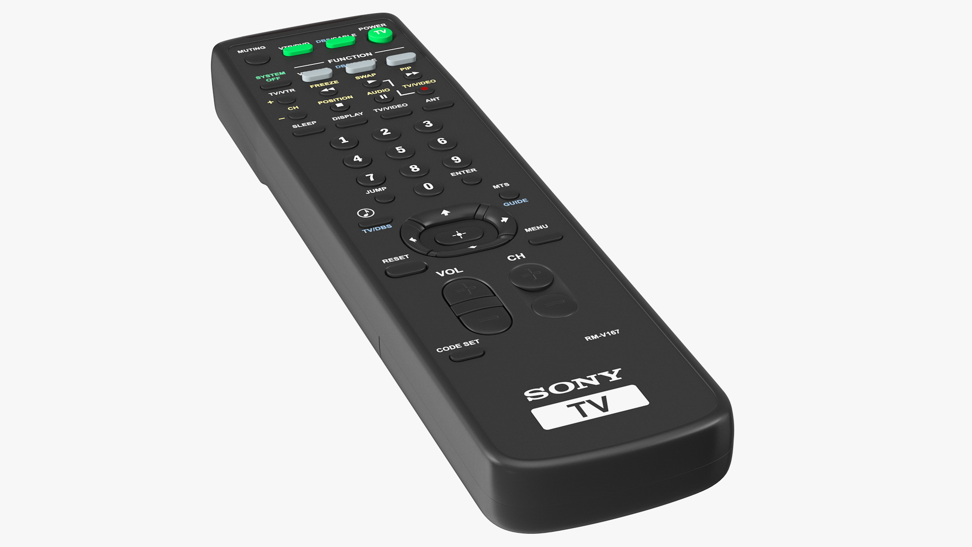 3D Sony RM-Y167 IR TV Remote Control model