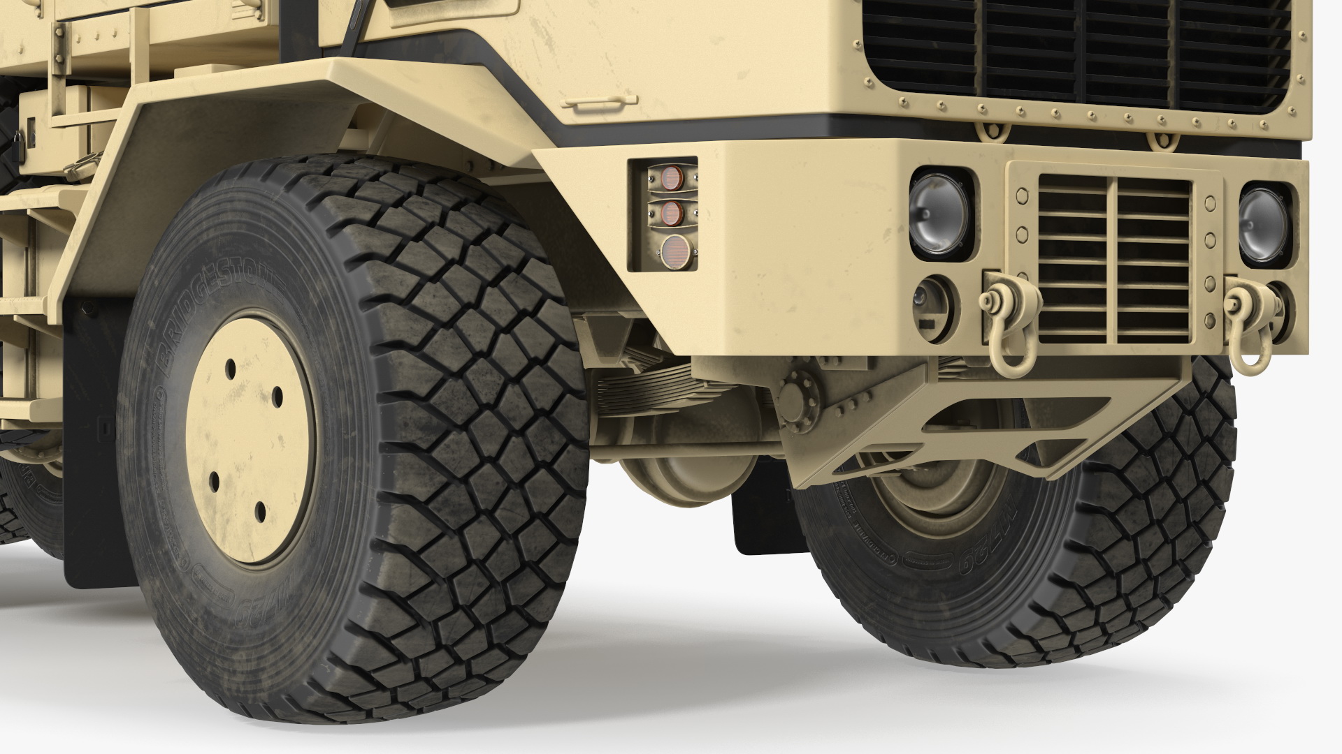 Oshkosh Global HET A1 Transporter Desert Camo Rigged 3D