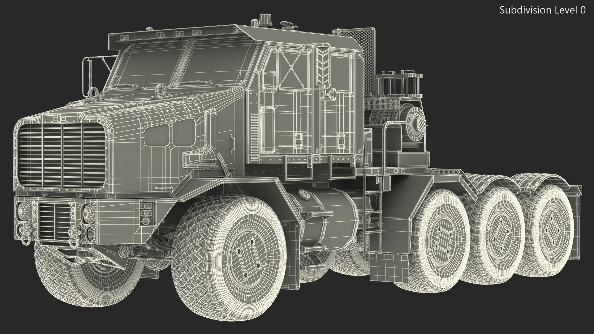 Oshkosh Global HET A1 Transporter Desert Camo Rigged 3D