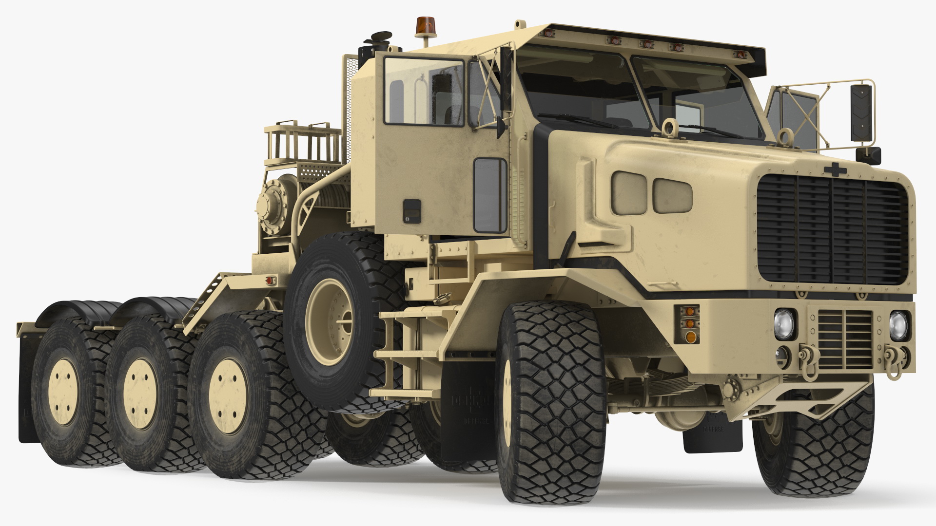 Oshkosh Global HET A1 Transporter Desert Camo Rigged 3D