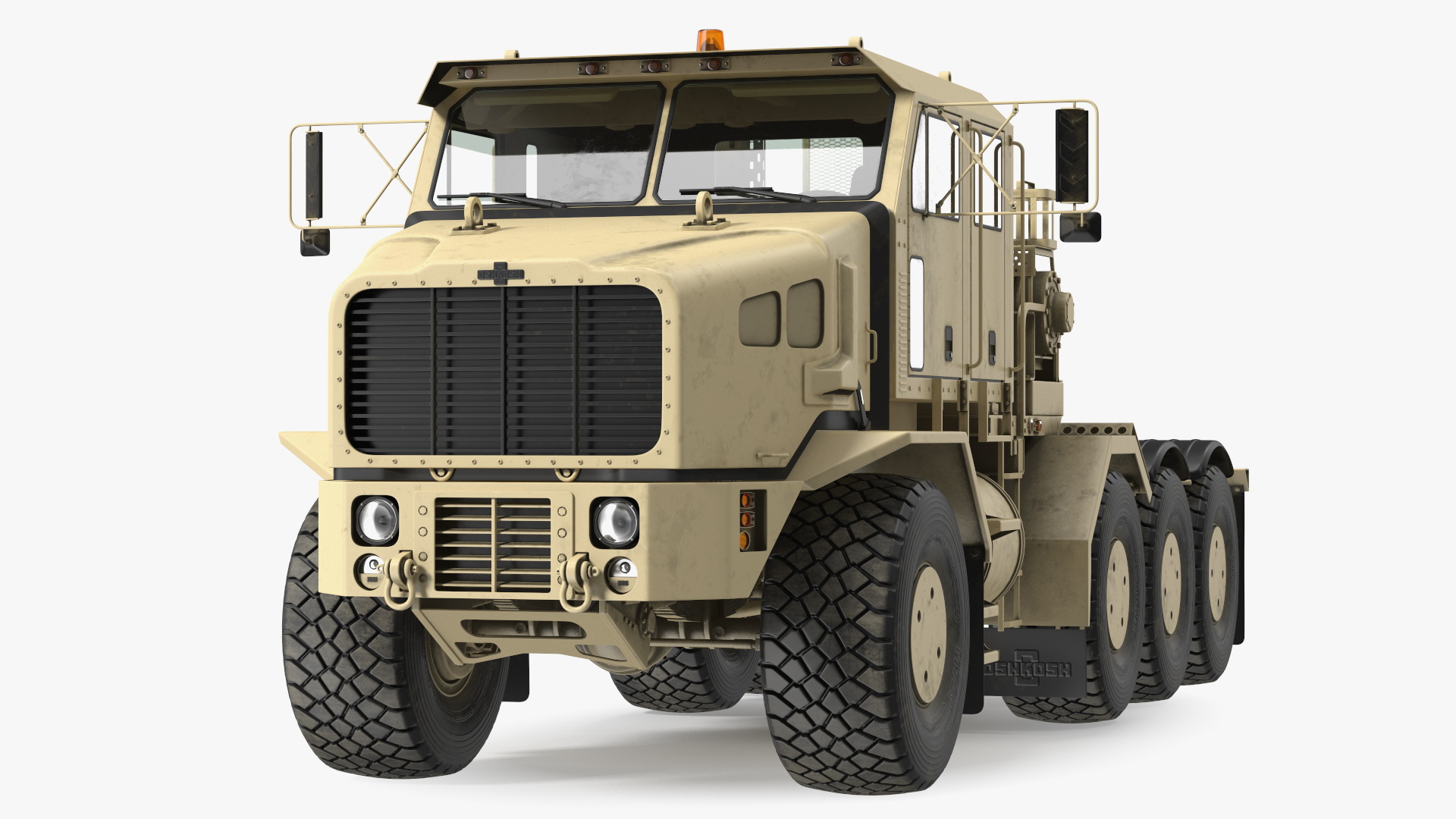 Oshkosh Global HET A1 Transporter Desert Camo Rigged 3D