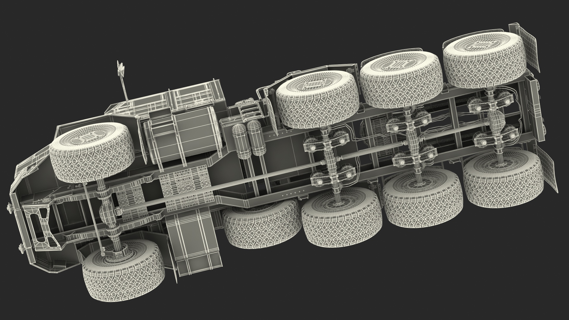 Oshkosh Global HET A1 Transporter Desert Camo Rigged 3D