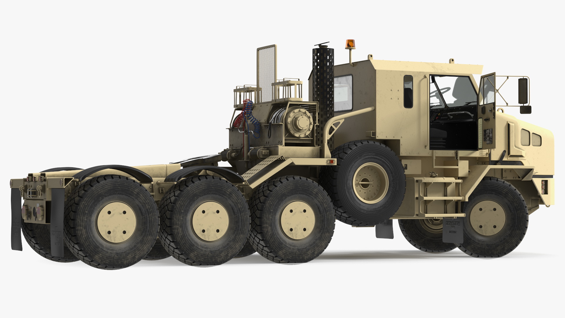 Oshkosh Global HET A1 Transporter Desert Camo Rigged 3D