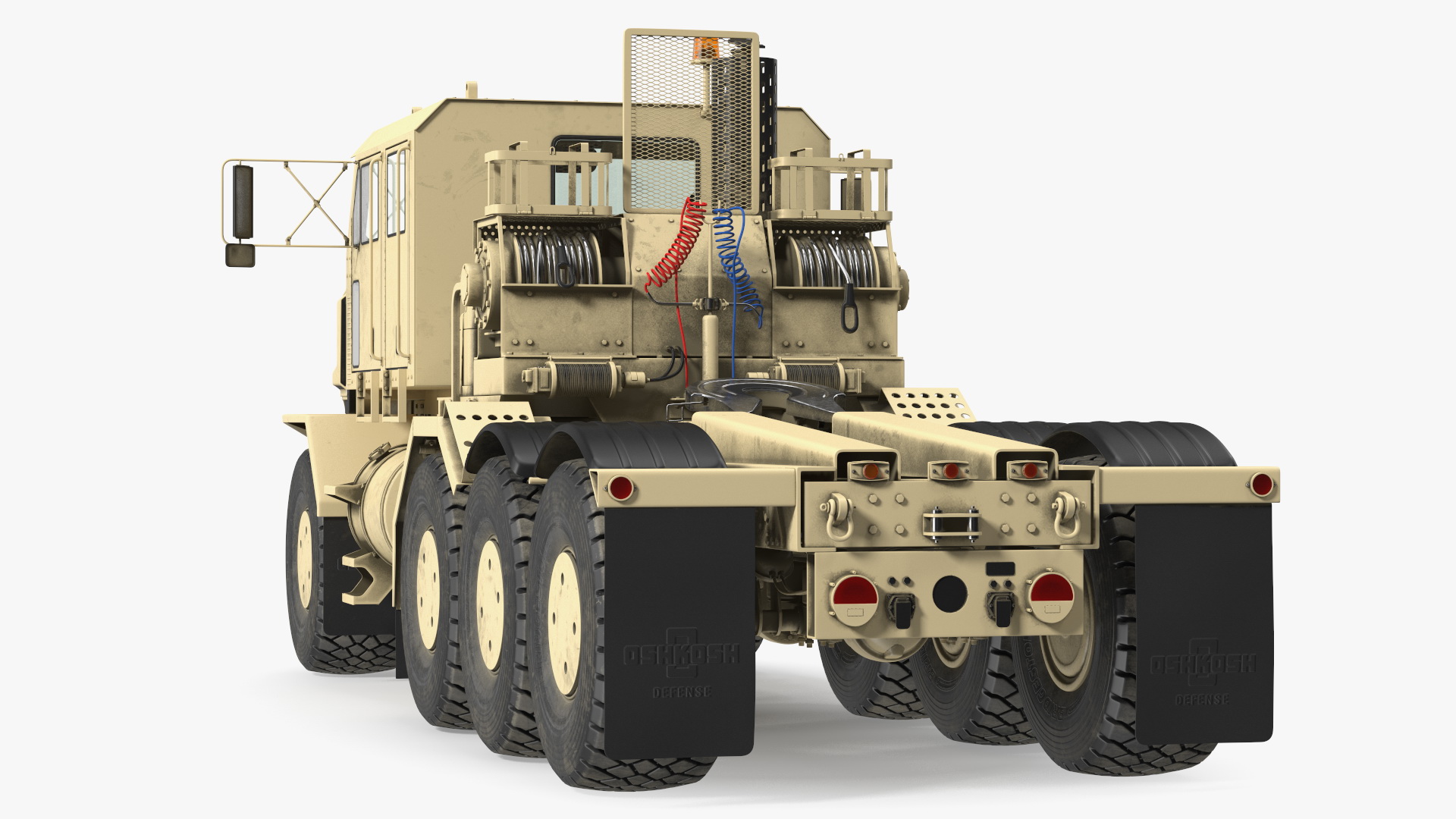 Oshkosh Global HET A1 Transporter Desert Camo Rigged 3D