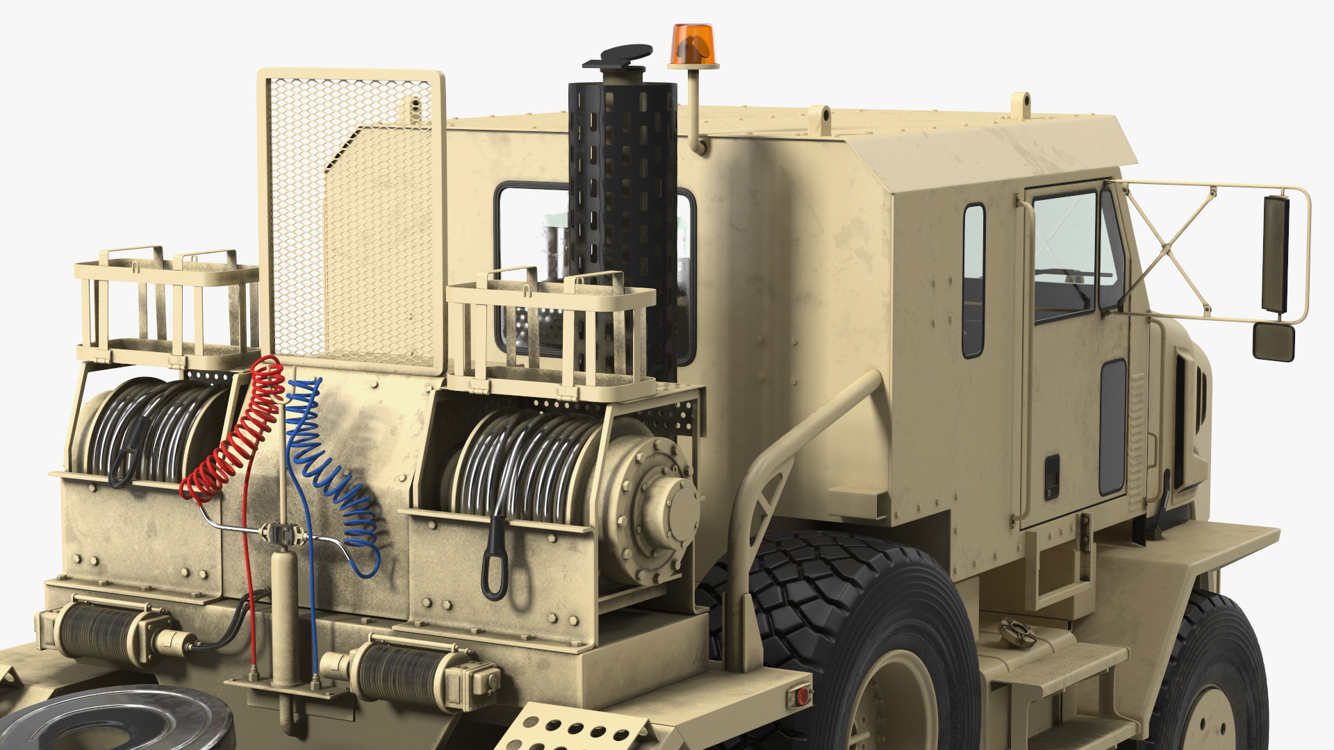 Oshkosh Global HET A1 Transporter Desert Camo Rigged 3D