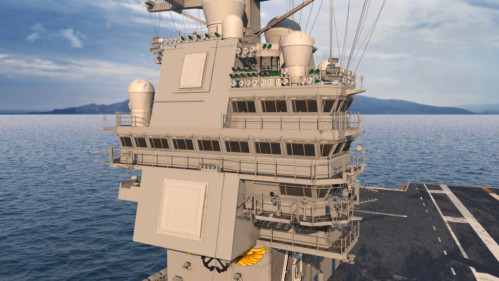 3D USS Gerald Ford CVN 78 Rigged for Maya model