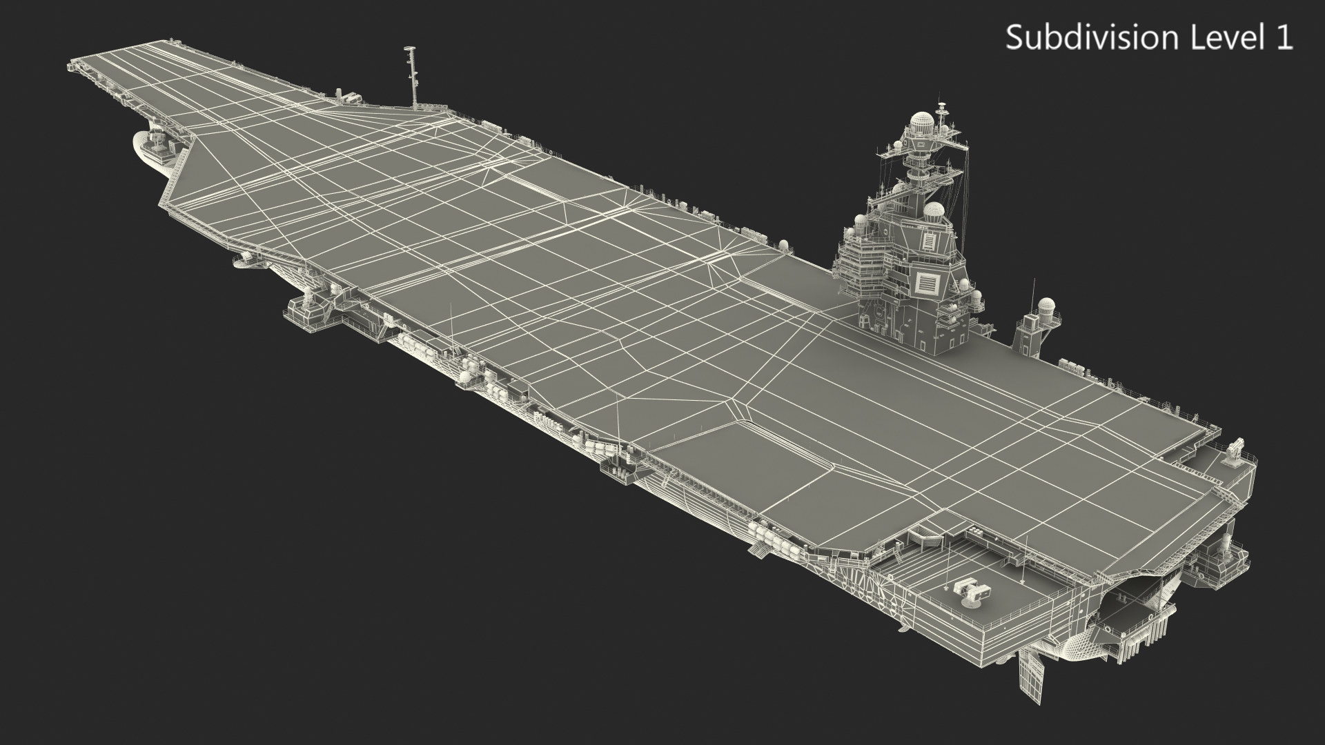 3D USS Gerald Ford CVN 78 Rigged for Maya model