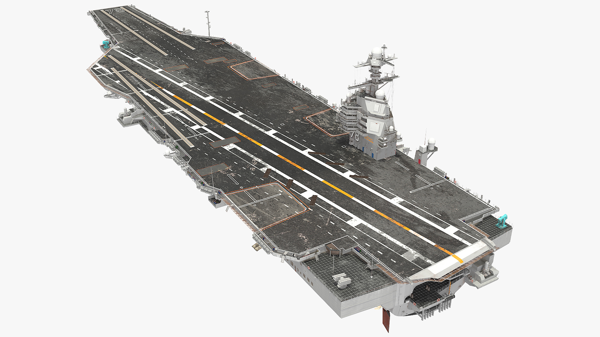 3D USS Gerald Ford CVN 78 Rigged for Maya model