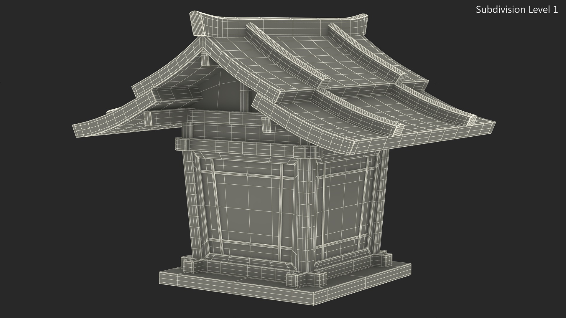 3D Small Japanese Street Lamp